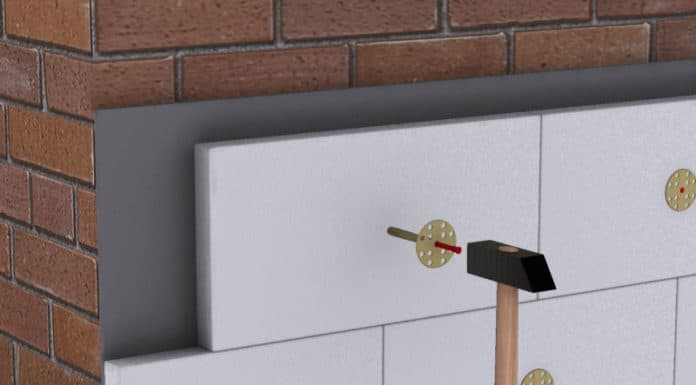 как крепить пенопласт к стене