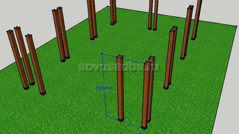 Этапы строительства деревянного навеса