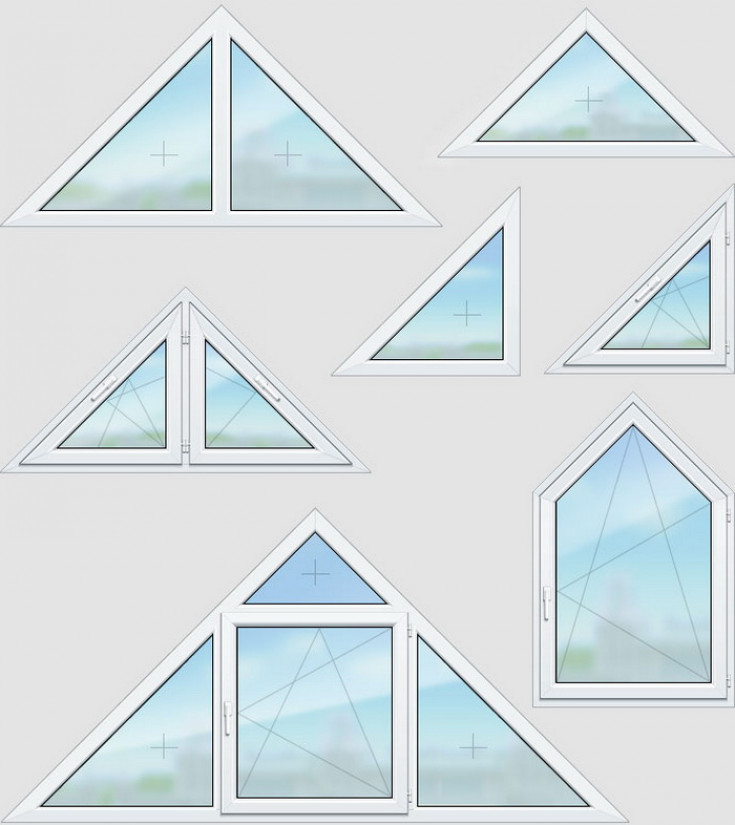 Треугольные окна из пластика – какую разновидность выбрать?