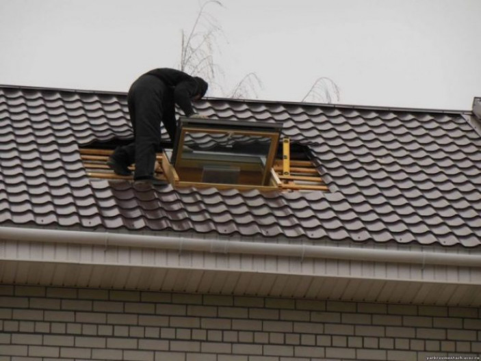 Подготовка крыши к установке окна
