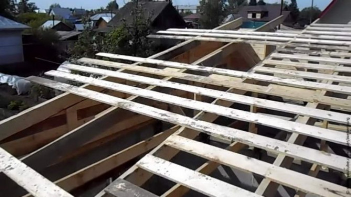 Строительство односкатной крыши