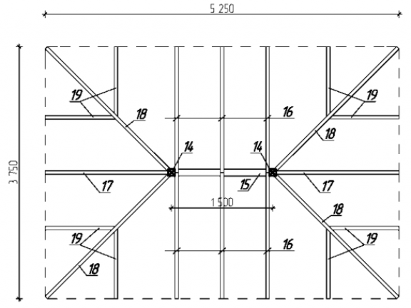 Расчет и чертеж стропильной системы мансардной крыши