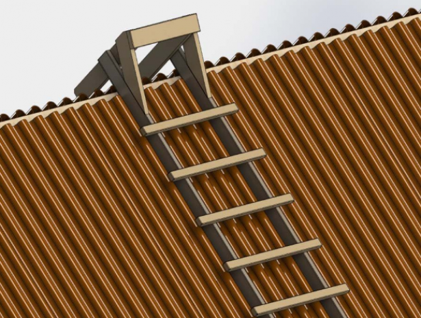 Как сделать лестницу для работы на крыше и что понадобится