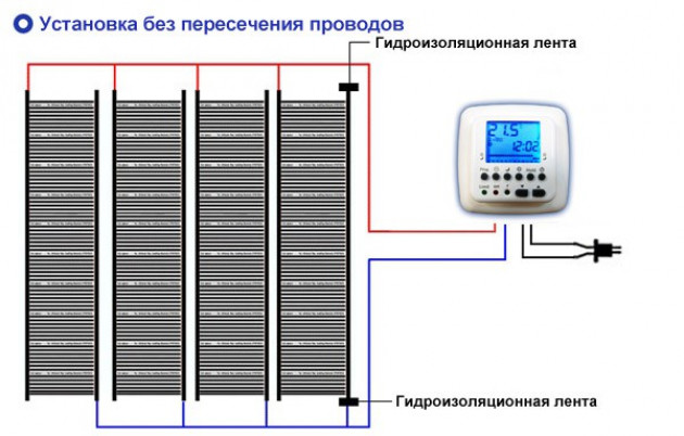 Подсоединение терморегулятора к системе