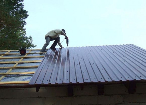 Крыша дома из керамзитобетона