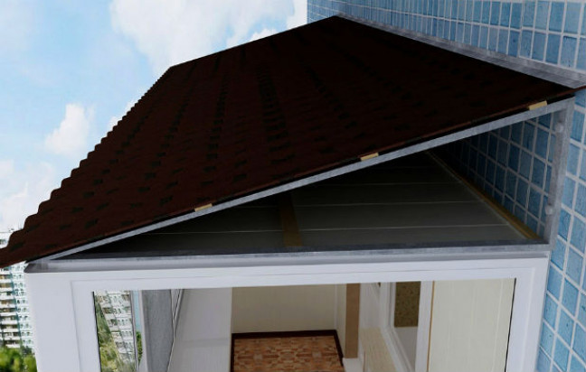 Как монтировать на балкон крышу с зависимым каркасом