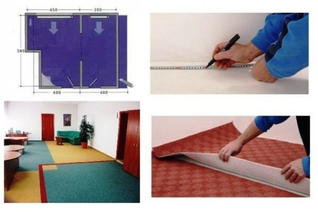 Как сделать замеры для укладки коврового покрытия на линолеум
