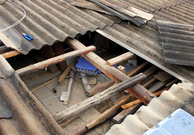 Восстановление крыши из асбестоцементного шифера