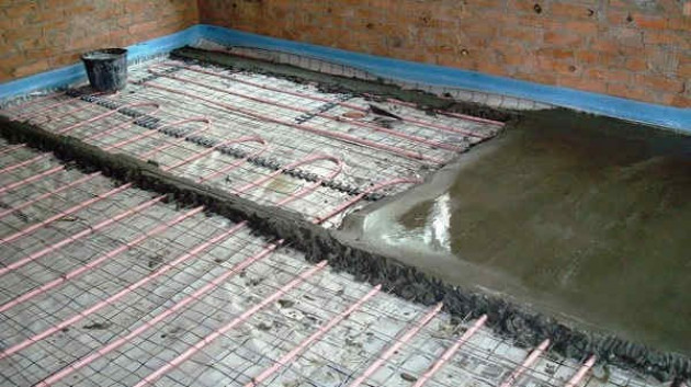 Монтажная схема по бетонному основанию