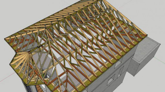 Стропильная система четырехскатной вальмовой крыши своими руками
