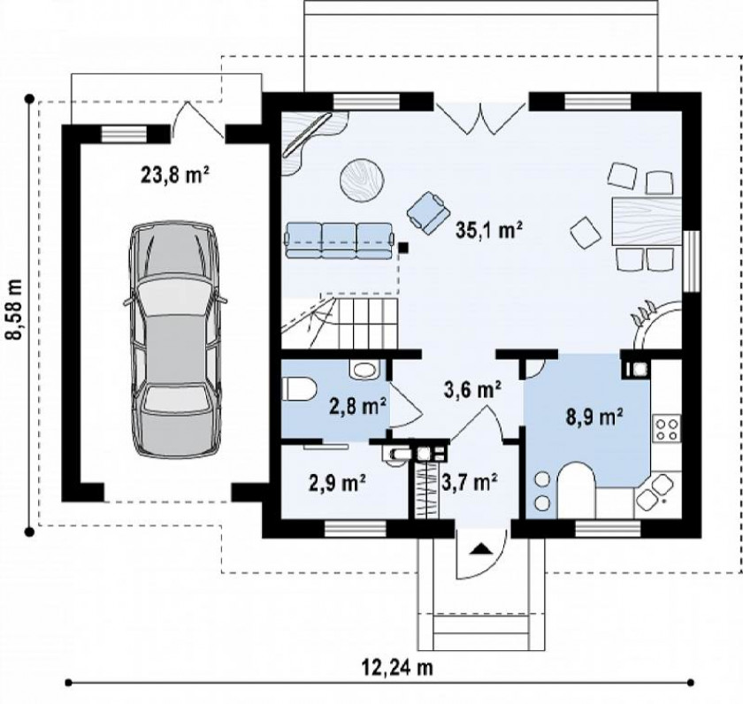 Совмещение дома и гаража: особенности проектирования