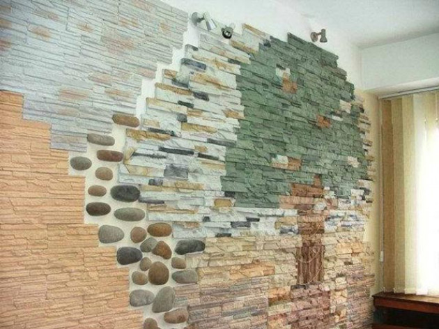 Укладка декоративного кирпича на стену