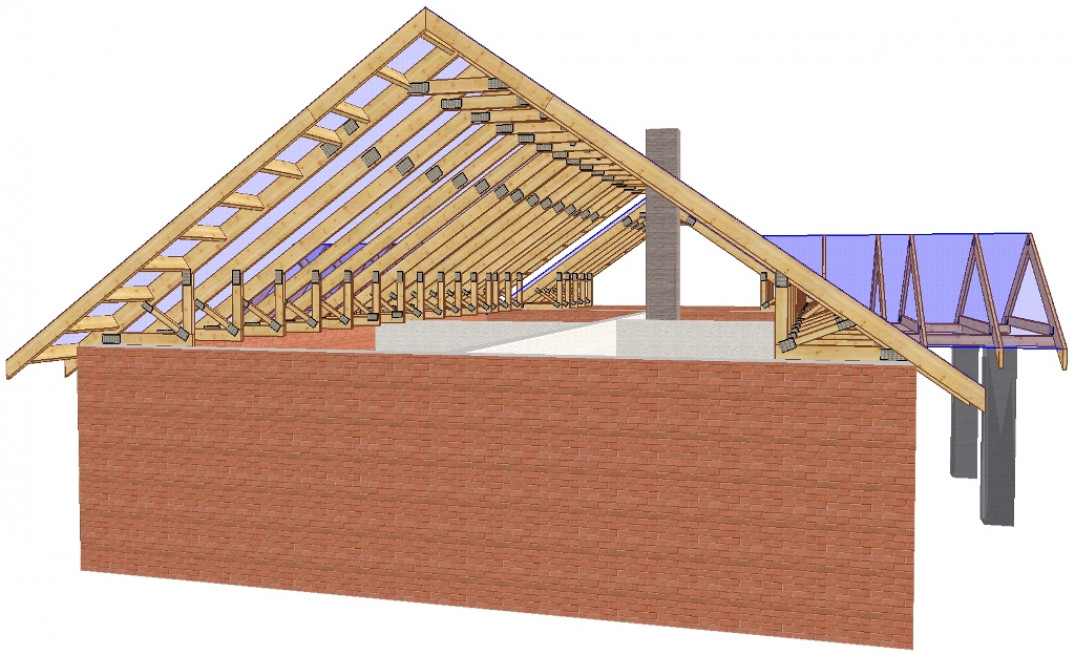 Устройство двухскатной крыши и конструкция стропильной системы